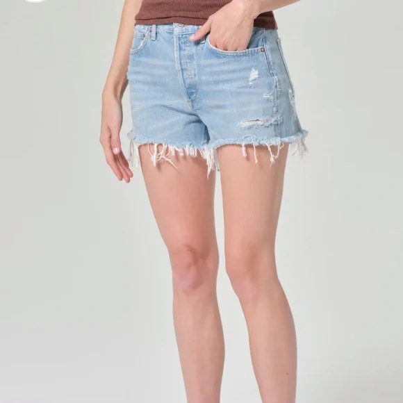 Agolde Parker Distressed Jean Shorts Size 26